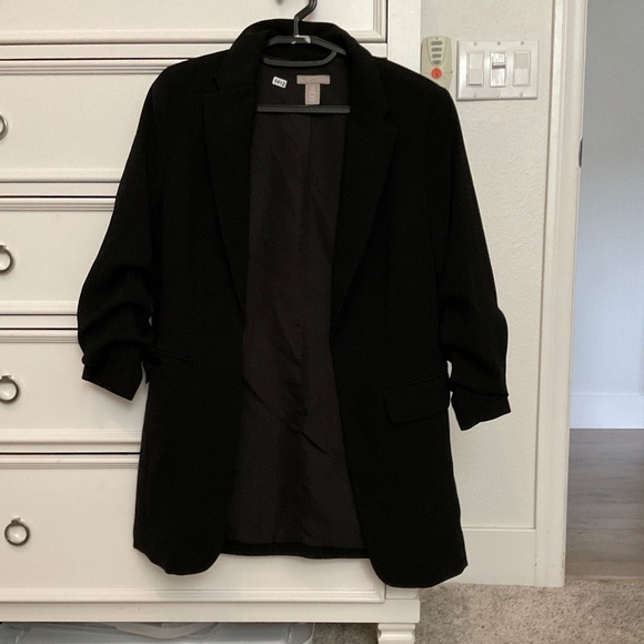 #0412 Black Blazer Size S Brand H&M - Picture 1 of 3